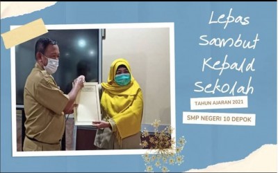 Lepas sambut kepala sekolah UPTD SMP Negeri 10 Depok
